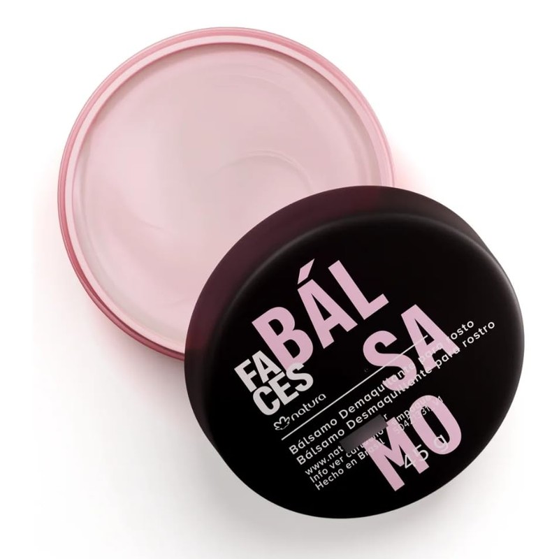 Natura Faces Bálsamo Desmaquillante, 45 g, Hipoalergénico, con Vitamina E,
