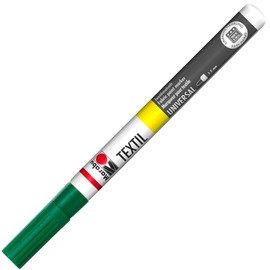 Marabu 01160003067 - Textil Painter saftgrün 067, Strichstärke ca. 1 - 2 mm, Stoffmalstift für helle Stoffe, auf Wasserbasis, weicher Griff, waschbeständig bis 60°C, lichtecht, einfache Anwendung