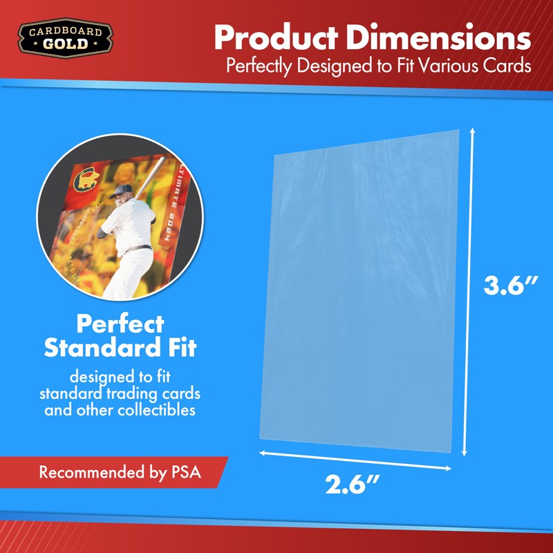 Cardboard Gold Penny Sleeves for Trading Cards - 1000 Count