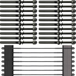 Toukioo Black Cable Railing Hardware Kit for 3/16 Cable Railing System, for Metal Posts, Stainless Steel Threaded Stud Tensioner 20pcs