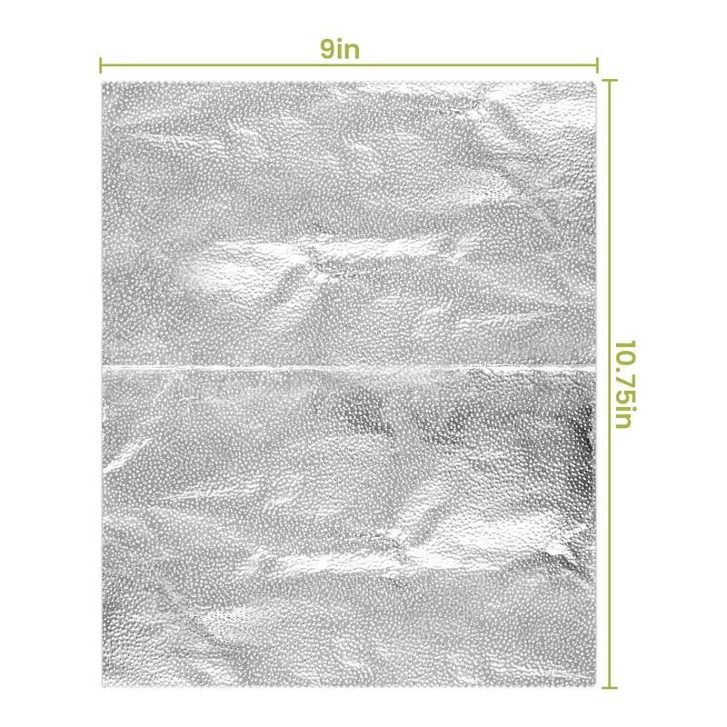 Biocean 500 Pre-Cut Aluminum Foil Sheets, 9" x 10.75" Pop-Up