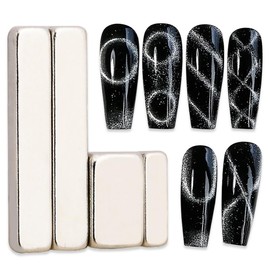 WOKOTO 4Pcs Nail Art Magnet Kit For Cat Eye Nail Designs Magnet Cat Eye Magnet For Nails Magnets Pens Nail Art Tools Gradient Ombre Design Cat Eye Magnet Sticks For Women Nails Cat Eye Nail Magnet