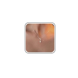 Inateannal Boho Crystal Drop Necklace Gold Crystal Choker Necklace Cubic Zirconia Pendant Necklace Vintage Water Drop Necklace Jewellery for Women and Girls, Zinc, No Gemstone