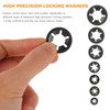 MUCKLILY 210 Pcs Internal Tooth Locking Washers Carbon Steel Bearing