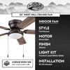 Portage Bay 51492 Cherry Hill Ceiling Fan, 52, Sienna Bronze