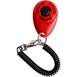 ZhangyiHot 2Pcs Red and Blue Dog Training Clicker with Wrist Strap Durable Lightweight Easy to Use, Pet Training Clicker for Cats Puppy Birds Horses. Perfect for Behavioral Training 2-Pack Collars