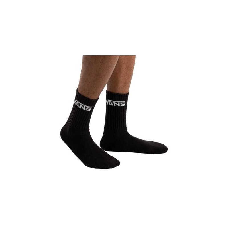 Vans Unisex Classics Crew Sock 6-Pack Black 6.5-9