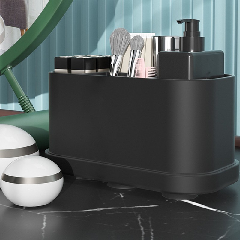 Silicone Toothbrush Toothpaste Holder Multipurpose 5 Slots Drainage Holes Bathroom