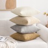 MIULEE Pack of 2 Corduroy Soft Solid Decorative Square Throw