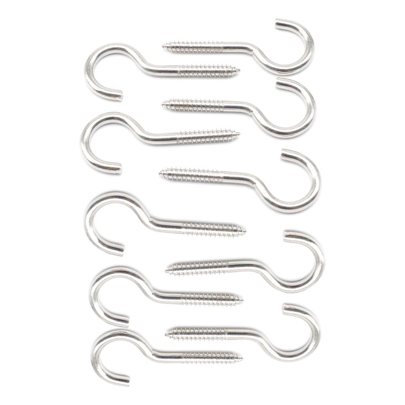 100 Pcs 1-5/8" Stainless Steel 304 Eye Hooks – Heavy