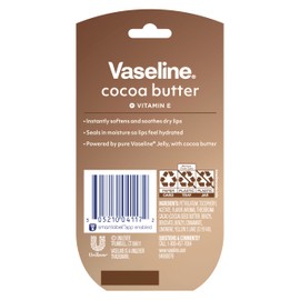 Vaseline Lip Balm Mini 2 ct Cocoa Butter For Dry Cracked Skin Hydrating Lip Balm 0.5 oz
