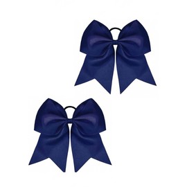 Navy Blue Jumbo Bow for Cheer Girls Navy Blue Large Bowknot Navy Blue Hair Bow PHB08 (4 Pcs-Set)