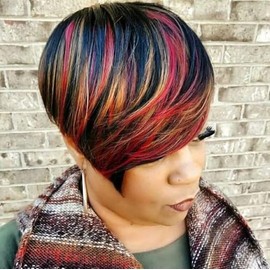 QITAQOTA Pixie Cut Wig Pixie Wigs for Black Women Wig Colorful Wigs Wigs for Women Short Curly Wig Synthetic Wigs for Black Women C93