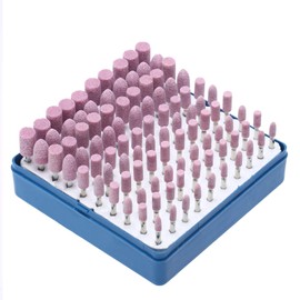Dophee 100Pcs Abrasive Stone Point Grinding Sand Head Wheel Set for Dremel Rotary Tools