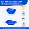 Spill Proof Scoop Plate and Bowl with Non-Skid Suction Base,