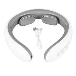 Electric Pulse Neck Massager Vibration Heat 3D Fitment Reduce Fatigue Rechargeable Neck Massage Machine