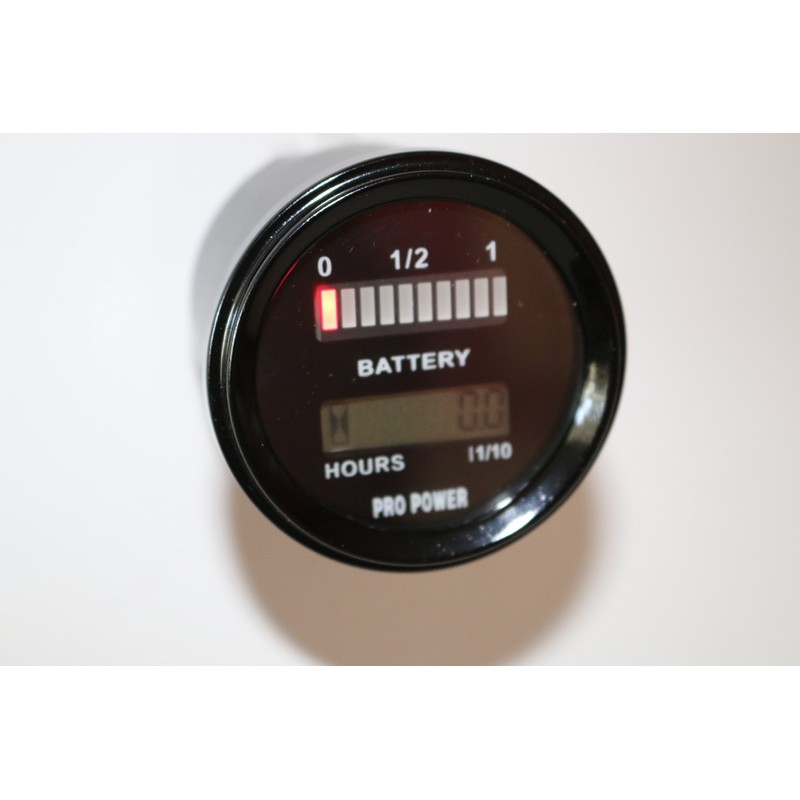 PRO12-48U 48 Volt Battery Gauge with Hour Meter Golf Cart,