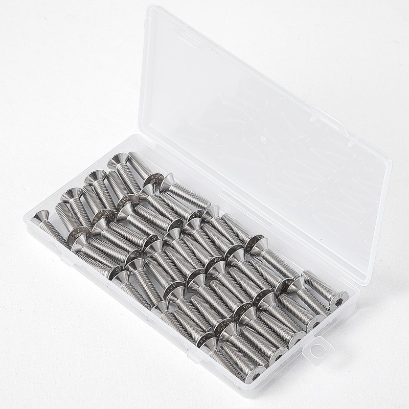 M6-1.0 x 16mm Flat Head Hex Socket Cap Screws Countersunk