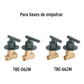 Juego De 2 Manerales Para Regadera Palanca Negro Foset Acabado Mate