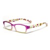 Calabria Hannah Reading Eye Glasses +0.75 Pink Yellow Polka Dot