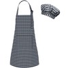 TOPWAYS Kids Apron and Chef Hat Set, Adjustable Child Chef
