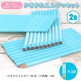 Sakura Crepas Kikata Pencil, Elementary School Stationery, 2B, G6 Empitsu 2B-3P#36 (10), Blue, 3P x 10 Pieces