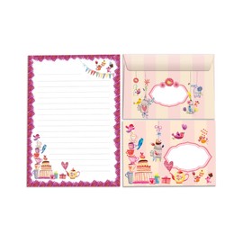 Letter Pad with Envelope for Kids Birds Stationery Set for Girls (A5 Pad with 25 Sheets + 15 Envelopes)