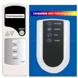 Mando a distancia de repuesto para Lasko 2033667 2033667A M16950 M18950 S18961 S18635 U35115 U35120 2510 2511 2711 T38301 T322000 T32000 T320000 4441111 Ventilador de torre oscilante T37900 T38305