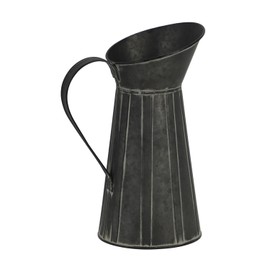 Synovana Rustic Vase, Metal Milk Jug Vase, Farmhouse Galvanized Flower Vase for Home, Kitchen, Bathroom