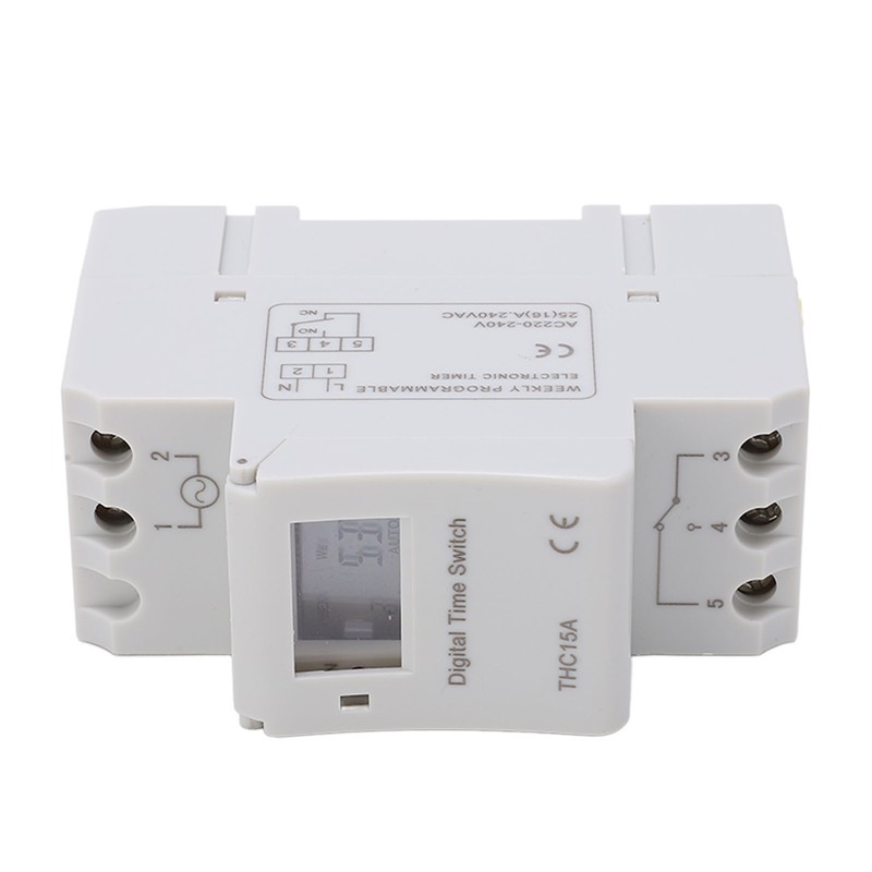 Digital Timer Switch LCD Programmable Weekly Rail Time Relay AC220‑240V