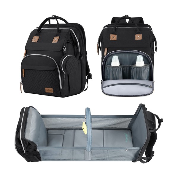 DERJUNSTAR Baby Diaper Bag Backpack, Diaper Changing Station, Baby Bags