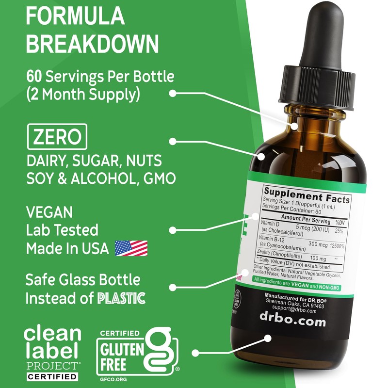 Zeolite Detox for Kids Liquid Drops - Advanced Clinoptilolite with