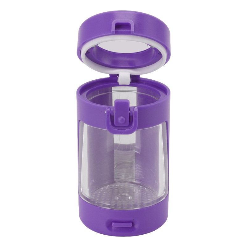 Glow Storage Jar with Grinder LED Waterproof Transparent Glass Seal