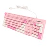 104 Keys Wired Keyboard 3 Colors Cute Gaming Keyboard USB