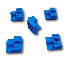 SpeedFreakCNC 5pc Duplo Bricks to Brio Compatible Wooden Train Track Adapter Set (Blue)