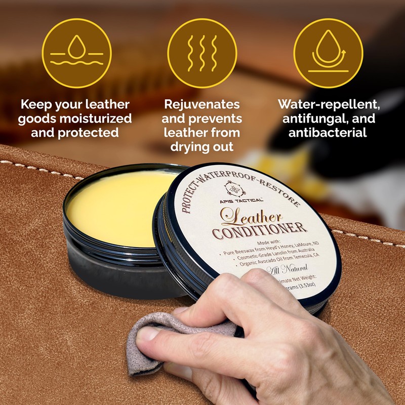 Apis Tactical Leather Conditioner for Shoes, Boots, Bags & Gloves