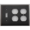 Oil Rubbed Bronze 3 Gang Wall Plate - 1 Toggle