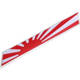 AutoE 3D Japanese Flag Car Stickers - Full Body Emblem Badge Decals for Cars (Rising Sun)