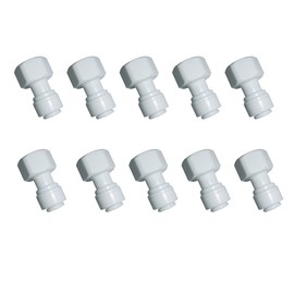 YZMSZ Straight 1/2" Female Thread to 3/8" OD Tube Quick Connector Tubing Fittings for Water Purifiers Filters Reverse Osmosis Systems accessories,10pcs.