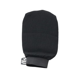 FFS Beauty Double-Sided Exfoliating Mitt - Exfoliating Mitt for Dead Skin, Exfoliating Glove to Unclog Pores & Revive Skin, Tanning Mitt for Sensitive Skin, Scrub Glove to Leave Skin Smooth - Black