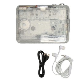 Cassette to MP3 Converter Multifunctional HiFi Stereo Sound Retro Innovative Transparent Case USB Portable Tape Player