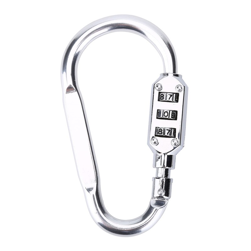 Yuecoom Carabiner Combination Lock, 3 Dial Digit Combination Password Code