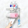 Stainless Steel Folding Storage Rack with Hook and Non Punching