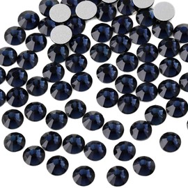 Beadsland 2880pcs Flat Back Crystal Rhinestones Round Gems for Nail Art and Craft Glue Fix, Montana, SS20,4.6-4.8mm
