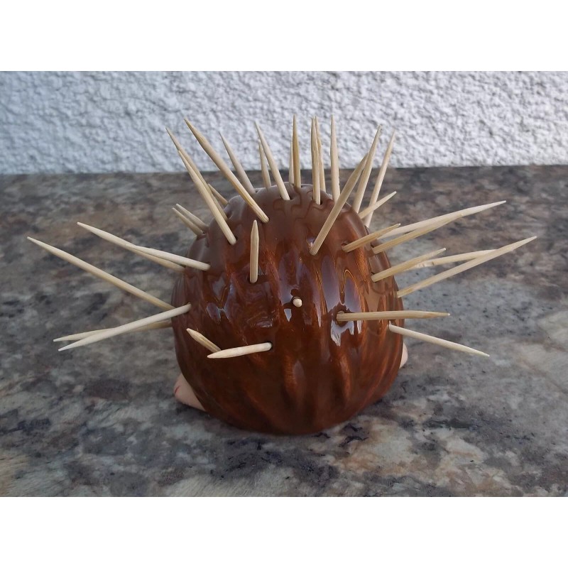 Kitchen HEDGEHOG CERAMIC TOOTHPICK HOLDER NEW IN BOX HAND PAINTED