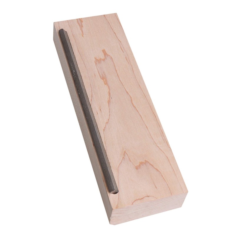 Yibuy 153mm ギターフレットファイル ギターエッジ 工具 メープルウッドブロック 面取り ギターフレットの修正工具 ギターアクセサリー