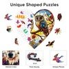 Wooden Puzzles for Adults, Glass Owls Wooden Jigsaw Puzzles,Animal Unique