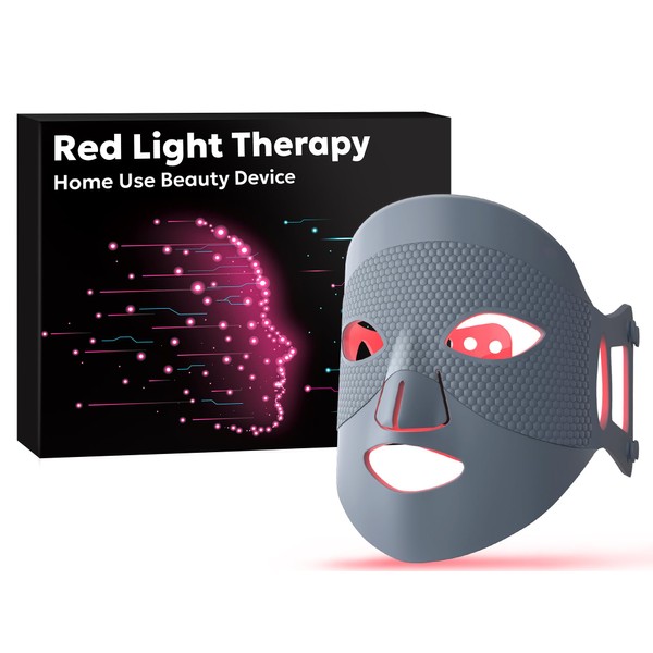 ReLuien Red Light Therapy for Face, Silicone Soft LED Face