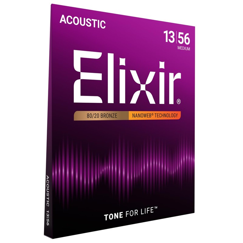 Elixir, cuerdas de bronce para guitarra acústica 80/20 con recubrimiento