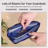 Womens Leather Long Zip Around Clutch Wallet with Coin Pocket